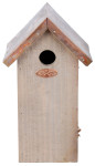 3 Stück Esschert Design Nistkasten, Vogelhaus Kohlmeise in braun mit Kupferdach, ca. 17 cm x 13 cm x 30 cm 