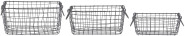 3er Set Drahtkörbe rechteckig | Rivanto® 