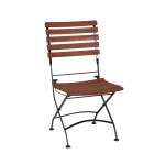 4 Stück FloraSun® Klappstuhl Borkum, 100% FSC-zertifiziertem Akazienholz, klappbarer Gartenstuhl m. Stahlgestell, Belastbarkeit 90 kg, Sitzhöhe 43 cm 