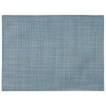 APS Tischset hellblau-weiß 45 x 33 cm aus PVC Platzset, 1 Stück, Tellerunterleger geflochten 