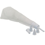 AXENTIA Spritzbeutel mit 5 Tüllen PEVA 