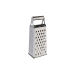 AXENTIA Vierkant Reibe Edelstahl mit 4 verschiedenen Reibeflächen 10,5 x 24 x 8 cm Küchenreibe für Gemüse u.v.m. 