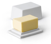 Continenta Butterdose aus Keramik, Butterschale für 125 g Butter, Größe: 9,5 x 7 x 6 cm für 125g Butter