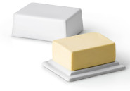 Continenta Butterdose aus Keramik, Butterschale für 250 g Butter, Größe: 12 x 10 x 6 cm für 250g Butter
