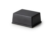 Continenta Butterdose für 250 g Butter, Keramik schwarz 12 x 10 x H6cm, Aufbewahrungbox für Butter Für 250g Butter