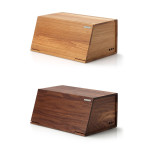 Continenta Großer Brotkasten Holz mit Schneidebrett, Material wählbar, 40 x 26 x 18,5 cm, mit Belüftung, lange Haltbarkeit und knuspriges Brot 