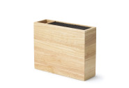 Continenta Messerblock mit flexiblem Einsatz und Utensilienbehälter, 27,5 x 9 x 21,5 cm 