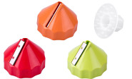 culinario 3er Set Julienne-Schneider mit Gemüsehalter, bunte Spiralschneider 