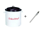 culinario Einkochtopf Einzeln oder im Set, Einkocher mit/ohne Thermometer, 28 Liter, für alle Herdarten, Kochtopf für Marmelade, Glühwein, Punsch 