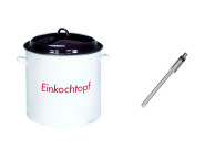culinario Einkochtopf-Set, Einkocher mit Thermometer, 28 Liter, für alle Herdarten Kochtopf mit Thermometer