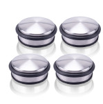 Danto 4er Set Türstopper aus Edelstahl, rutschfest, Ø 10 x 4,5 cm 4