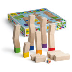 Erzi Spiel Tricky Blocks, wackeliges Stapelspiel aus Buchenholz, für 2-6 Spieler, ab 3 Jahren 