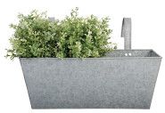 Esschert Design Gartenwanne, Pflanzwanne in grau aus verzinktem Metall, 30  Liter, ca. 47,5 cm x 38,4 cm x 26,2 cm