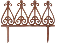 6 Stück Esschert Design Beetzaun Haken, Zierzaun aus Gusseisen, 39 x 30 cm, Beet Abgrenzung mit Erdspieß Anzahl: 6 Stück