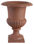Esschert Design Blumentopf, Übertopf Französische Vase, Amphore auf Sockel, Größe S, ca. 17 cm x 17 cm x 22 cm 220 | Anzahl: 1 Stück