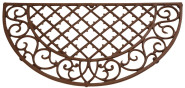 Esschert Design Fußmatte, Fußabstreifer, Türmatte, Form: halbrund, Material: Gusseisen, Maße: ca. 67 x 34 cm 