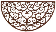 Esschert Design Fußmatte, Schmutzfangmatte, Fußabtreter, Fußabstreifer, Optik: antik, halbrund, Gusseisen, Maße 68,5 x 40 cm 
