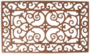 Esschert Design Fußmatte, Türmatte, Fußabtreter, antikes Design, Gusseisen, Farbe: rot-braun, ca. 60 x 35 cm 