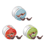 Esschert Design Geschenkbox mit 2 Vögel aus rötlichem Gusseisen, verschiedene Ausführungen 