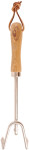 Esschert Design Harke, Gartenkralle aus Edelstahl mit Holzgriff, ca. 7,8 cm x 7,2 cm x 37 cm 