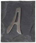 Esschert Design Hausnummer Buchstabe aus Edelstahl, Schriftbild Kreide, ca. 5 cm x 10 cm, verschiedene Buchstaben 