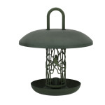 Esschert Design Meisenknödelsilo recycelt mit Futterschale 26,5 x 26,5 x 30 cm Saatgutspender aus 100 % Polypropylen Vogelhaus Futterspender 