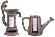 Esschert Design Regenmesser, Niederschlagsmengenmesser Motiv Pumpe oder Kanne, sortiert, 1 Stück Anzahl: 1 Stück
