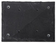 Esschert Design Schieferplatte, Grundplatte für zwei Hausnummern, Maße: ca. 18 x 15 x 1 cm Für 2 Hausnummern