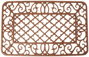 Esschert Design Schmutzfangmatte, Fußmatte mit Motiv Rauten aus Gusseisen, rechteckig, ca. 67 cm x 42 cm 