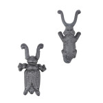 Esschert Design Stiefelknecht mit Figur aus Gusseisen, ca. 12 cm x 27 cm x 7,8 cm, verschiedene Motive 