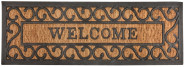 Esschert Design Stufenfußmatte, Türmatte Motiv "Welcome", aus Gummi mit Kokoseinlage 