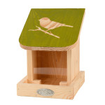 Esschert Design  Wandsaatsilo mit Aufdruck, Vogelmotiv, Futterstation, L 16,8 x B 14,8 x H 20,2 cm 