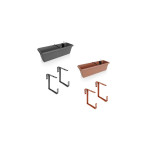 FloraSun® Blumenkasten 50cm, mit Metallhalterung 