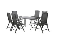 FloraSun® Gartenmöbel Set Terrasse, 6 Sessel, 1 Tisch 