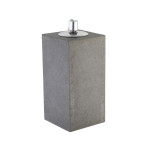 Greemotion Öllampe mit Faserzementsockel, 15 x 15 x H30 cm, 6 Std. Brenndauer, 150ml Befüllung, mit Sicherheitsverschluss, in dunkelgrau 