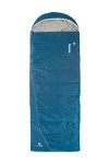 Grüezi bag Cloud Cotton Comfort Links, Körpergröße 160-191cm, 1600g, ca. 8C° bis -10°C, Sommerschlafsack für Reisen/Camping, Deep Cornflower Blue Links-Zipper