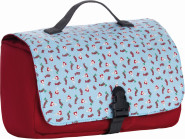 Grüezi bag Kulturtasche Washbag Berry Large, im Beeren Design, für Erwachsene, 14 x 15 x 24 cm Berry - rot hellblau