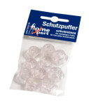 homeXpert 10er Pack Schutzpuffer, Anschlagpuffer, Möbelpuffer, Anschlagdämpfer, Elastikpuffer, konisch, transparent, Ø 15 mm, Höhe 11 mm transparent