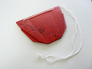 ID Selection Blumentaschenvase, Blumen pflanzen, transportieren, aufbewahren in einem "Blumentopf als Tasche", Rubin-Rot rot