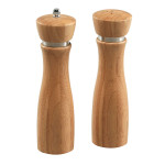 Kesper 2er Set Pfeffermühle & Salzstreuer, Ø 6 x 21,5 cm, aus FSC-zertifiziertem Bambus, mit Keramik-Mahlwerk, naturfarben 
