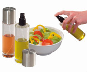 Kesper Essig- und Ölsprayer, Essigdosierer, Öldosierer, im Set, aus Acryl und Edelstahl, Höhe: 190 mm, Durchmesser: 50mm 