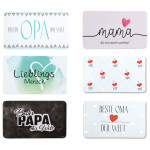 Kesper Frühstücksbrettchen Familie 23 x 14 cm Melamin rutschhemmende Füßchen, Brotzeit- und Schneidebrett, Küchenbrett 