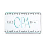 Kesper Frühstücksbrettchen Bester Opa der Welt 23 x 14 cm Melamin rutschhemmende Füßchen, Brotzeit- und Schneidebrett, Küchenbrett Beste Opa der Welt | Anzahl: 1 Stück