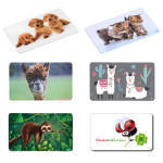 Kesper Frühstücksbrettchen Tiere 23 x 14 cm Melamin rutschhemmende Füßchen, Brotzeit- und Schneidebrett, Küchenbrett 