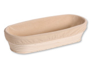 Kesper Gärkörbchen mit Stoffeinlage, 35 x 15 cm, Höhe 8 cm, Brotkorb aus Rattan, Servierkorb 35 x 15 cm