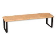 Kesper Küchenregal für Gewürze & Kräuter, 1-stöckig 55 x 15 cm, Höhe 13 cm, FSC-Bambus & Metallfüße 