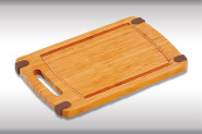 Kesper Schneidebrett mit Rutsch-stopp, Küchenbrett, Brotzeitbrett, aus FSC®-Bambus 