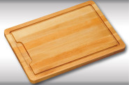 Kesper Tranchierbrett aus Buchenholz, 50 x 36 x 2 cm, mit Saftrinne, FSC-zertifiziert, geölt 