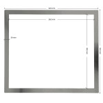 Kochfeld Adapterrahmen aus Edelstahl, 62,2 x 55,2 x 0,1cm 56,2 x 49,2 cm / Rahmenbreite 30 mm
