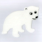 MagicGel Fensterbilder Weihnachten - Eisbär (18 x 16 cm), Fensterdeko, Spiegeldeko 